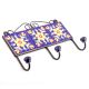 Navy Blue And Yellow Flower Ceramic Tiles Hooks Online